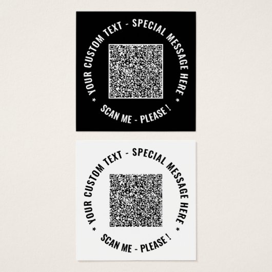 Ihre QR-Code-Info Text Benutzerdefinierte Visitenk (Vorne & Hinten)