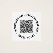 Ihre QR-Code-Info Text Benutzerdefinierte Visitenk (Rückseite)