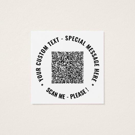 Ihre QR-Code-Info Text Benutzerdefinierte Visitenk (Rückseite)