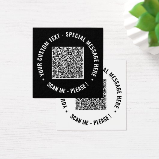 Ihre QR-Code-Info Text Benutzerdefinierte Visitenk (Schreibtisch)