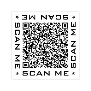 Ihre QR-Code-Info Textwerbung scannen Briefmarke Permastempel