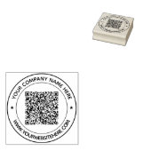 Ihre QR-Code-Informationen Geschäftsname Round-Rub Gummistempel (Stempel)