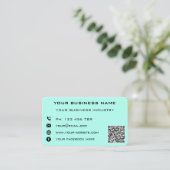Ihre QR Code Name Adresse Info Colour Business Car Telefonnummerkarte (Stehend Vorderseite)