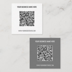 Ihre QR Code Name Website und Colors Business Card Quadratische Visitenkarte