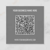 Ihre QR Code Name Website und Colors Business Card Quadratische Visitenkarte (Rückseite)