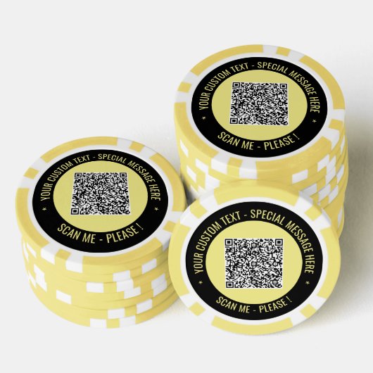 Ihre QR-Code-Pokerchips mit individuellem Text und Pokerchips (Stapel)