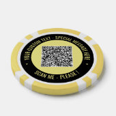 Ihre QR-Code-Pokerchips mit individuellem Text und Pokerchips (Einzeln)