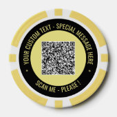 Ihre QR-Code-Pokerchips mit individuellem Text und Pokerchips (Vorderseite)