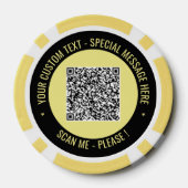 Ihre QR-Code-Pokerchips mit individuellem Text und Pokerchips (Rückseite)