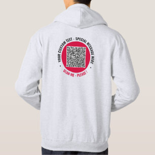 Ihre QR-Code-Prüfung individuell und Text- und Far Hoodie