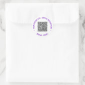 Ihre QR-Code-Prüfung Info Benutzerdefinierter Text Runder Aufkleber (Tasche)