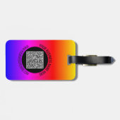 Ihre QR-Code-Prüfung und Ihr benutzerdefinierter T Gepäckanhänger (Rückseite horizontal)