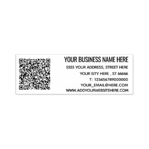 Ihre QR-Code-Scan-Info-Adresse Selbstfarbige Brief Permastempel