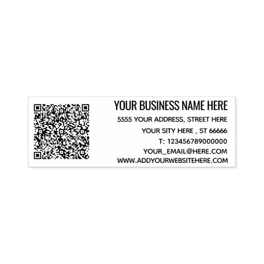 Ihre QR-Code-Scan-Info-Adresse Selbstfarbige Brief Permastempel (Design)