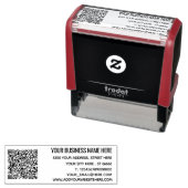 Ihre QR-Code-Scan-Info-Adresse Selbstfarbige Brief Permastempel (Beispiel)