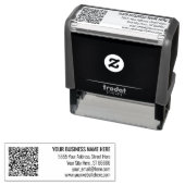 Ihre QR-Code-Scan-Info-Adresse Selbstfarbige Brief Permastempel (Beispiel)