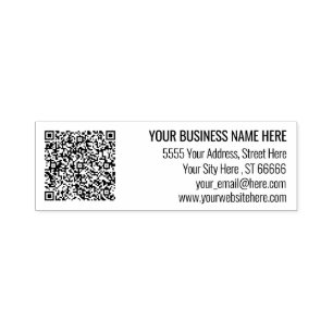 Ihre QR-Code-Scan-Info-Adresse Selbstfarbige Brief Permastempel