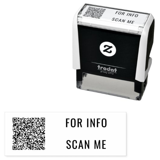 Ihre QR Code Scan Info Benutzerdefinierte Briefmar Permastempel (Beispiel)