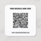 Ihre QR Code Scan Info Benutzerdefinierte Text-Bus Quadratische Visitenkarte (Vorderseite)