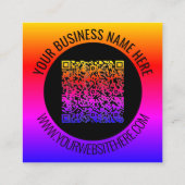 Ihre QR Code Scan Info Benutzerdefinierte Text-Bus Quadratische Visitenkarte (Rückseite)