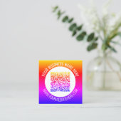 Ihre QR Code Scan Info Benutzerdefinierte Text-Bus Quadratische Visitenkarte (Stehend Vorderseite)