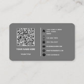 Ihre QR Code Scan Info Benutzerdefinierte Text-Bus Visitenkarte (Rückseite)