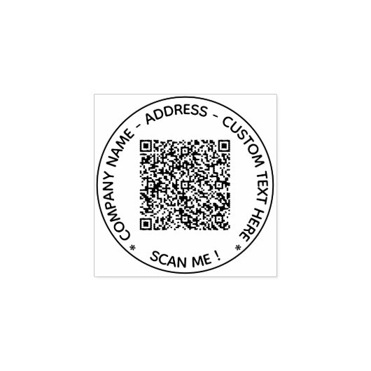 Ihre QR-Code-Scan-Info Benutzerdefinierte Text-Rou Gummistempel (Prägung)