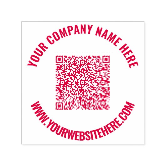 Ihre QR-Code-Scan-Info Benutzerdefinierte Text-Rou Permastempel (Design)