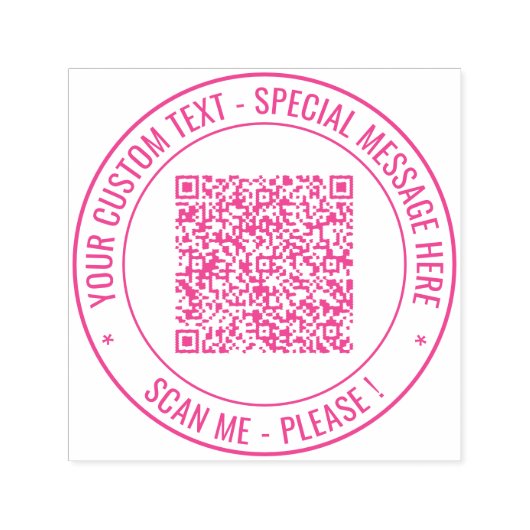 Ihre QR-Code-Scan-Info Benutzerdefinierte Text-Rou Permastempel (Design)