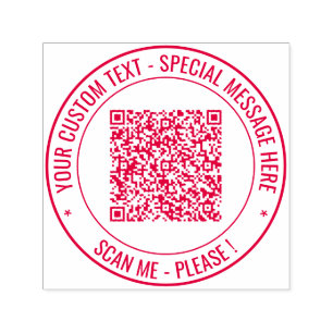 Ihre QR-Code-Scan-Info Benutzerdefinierte Text-Rou Permastempel