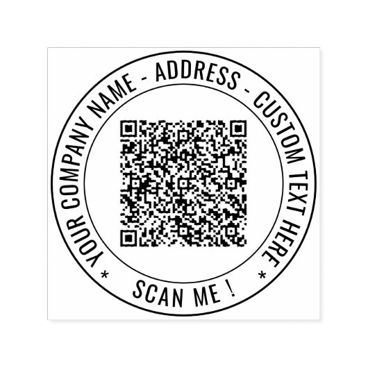 Ihre QR-Code-Scan-Info Benutzerdefinierte Text-Rou Permastempel (Design)