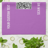 Ihre QR Code Scan Info Benutzerdefinierte Textküch Geschirrtuch (Gefaltet)