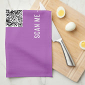 Ihre QR Code Scan Info Benutzerdefinierte Textküch Geschirrtuch (Viertel Falte)