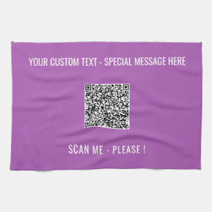 Ihre QR Code Scan Info Benutzerdefinierte Textküch Geschirrtuch