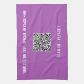 Ihre QR Code Scan Info Benutzerdefinierte Textküch Geschirrtuch (Vertikal)