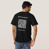 Ihre QR-Code-Scan-Info Benutzerdefinierter Text Co T-Shirt (Schwarz voll)