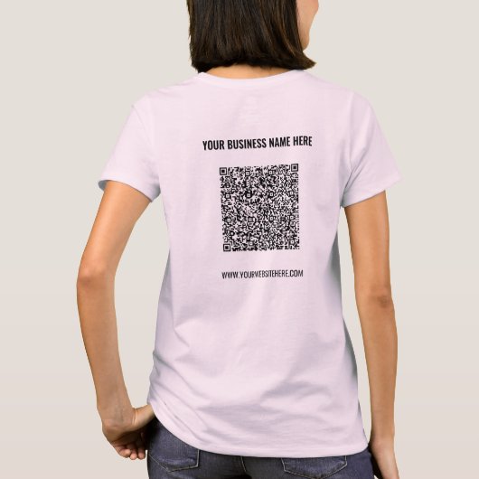 Ihre QR-Code-Scan-Info Benutzerdefinierter Text Co T-Shirt (Rückseite)