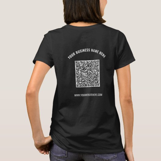 Ihre QR-Code-Scan-Info Benutzerdefinierter Text Co T-Shirt (Rückseite)