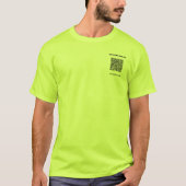 Ihre QR-Code-Scan-Info Benutzerdefinierter Text Co T-Shirt (Vorderseite)