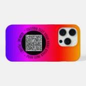 Ihre QR Code Scan Info Benutzerdefinierter Text iP iPhone Hülle (Rückseite (Horizontal))