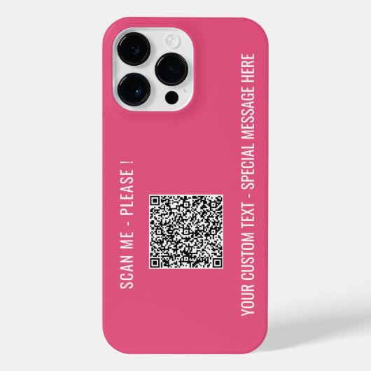 Ihre QR Code Scan Info Benutzerdefinierter Text iP iPhone Hülle (Rückseite)
