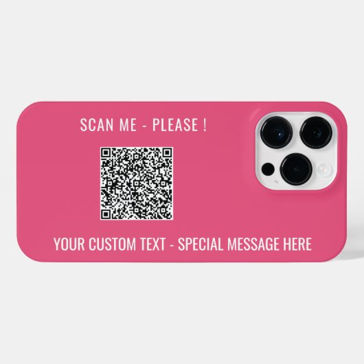 Ihre QR Code Scan Info Benutzerdefinierter Text iP iPhone Hülle (Rückseite (Horizontal))