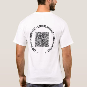 Ihre QR-Code-Scan-Info Benutzerdefinierter Text-T T-Shirt