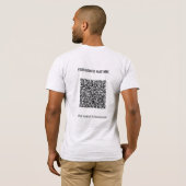Ihre QR-Code-Scan-Info Benutzerdefinierter Text-T  T-Shirt (Schwarz voll)