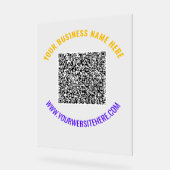 Ihre QR-Code-Scan-Info Benutzerdefiniertes Text-Ak Acrylschild (Winkel)