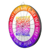 Ihre QR-Code-Scan-Info Benutzerdefiniertes Textdat Dartscheibe (Vorderseite rechts)