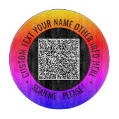 Ihre QR-Code-Scan-Info Benutzerdefiniertes Textver Schneidebrett (Vorderseite)