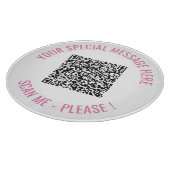 Ihre QR-Code-Scan-Info Benutzerdefiniertes Textver Schneidebrett (Ecke)