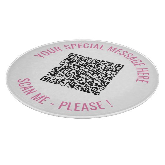 Ihre QR-Code-Scan-Info Benutzerdefiniertes Textver Schneidebrett (Ecke)