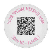 Ihre QR-Code-Scan-Info Benutzerdefiniertes Textver Schneidebrett (Vorderseite)